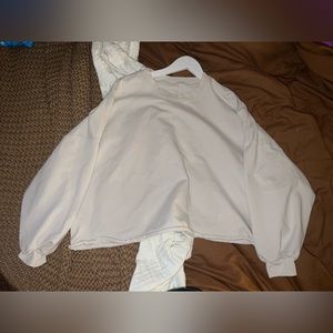 Lululemon white LA boxy crew